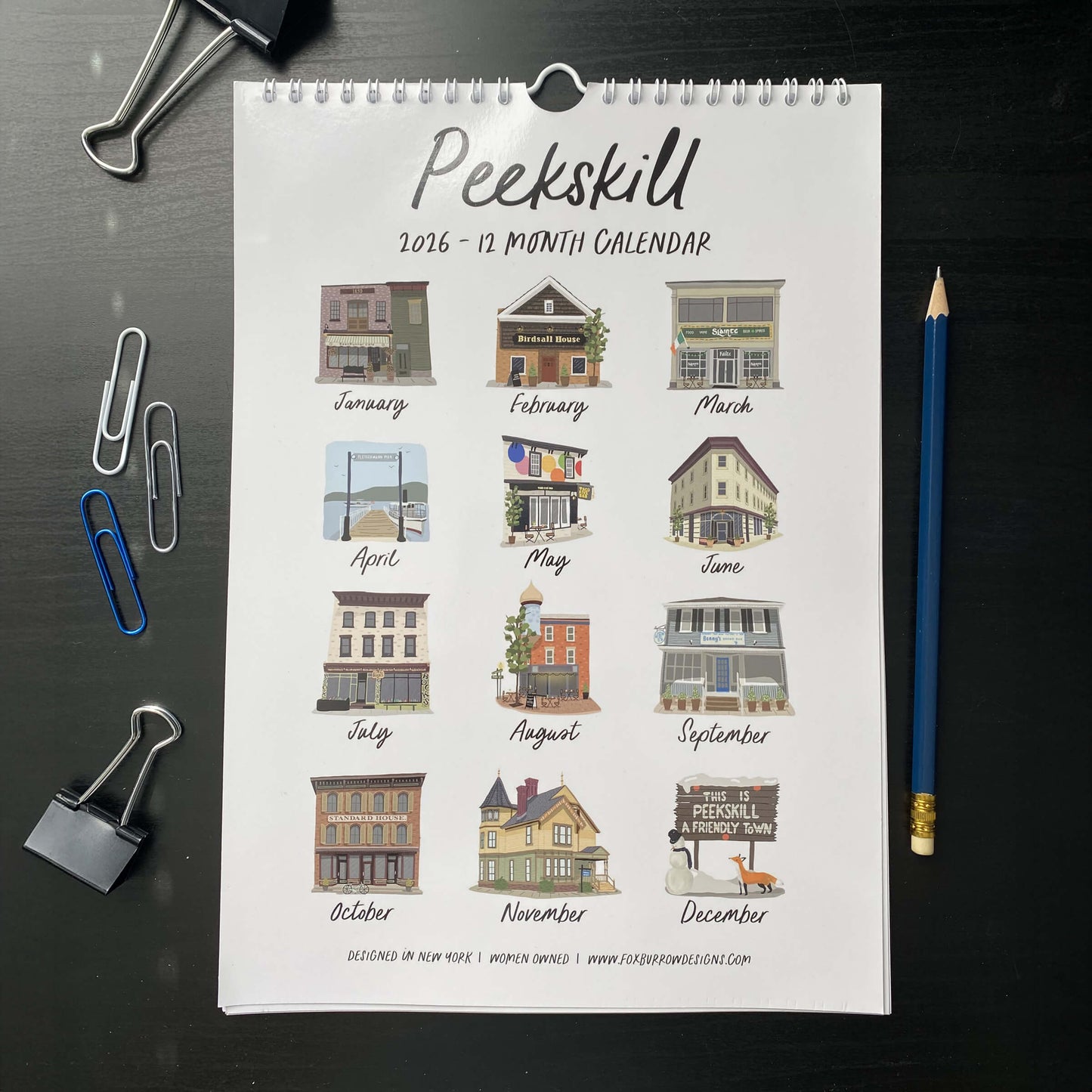 2026 Peekskill Calendar - 12 Month