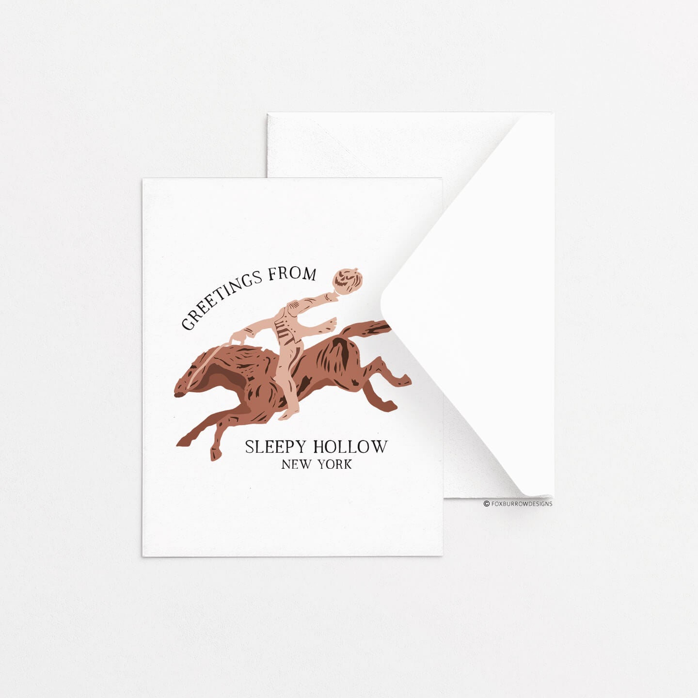Sleepy Hollow Greeting Card - Horseman Statue