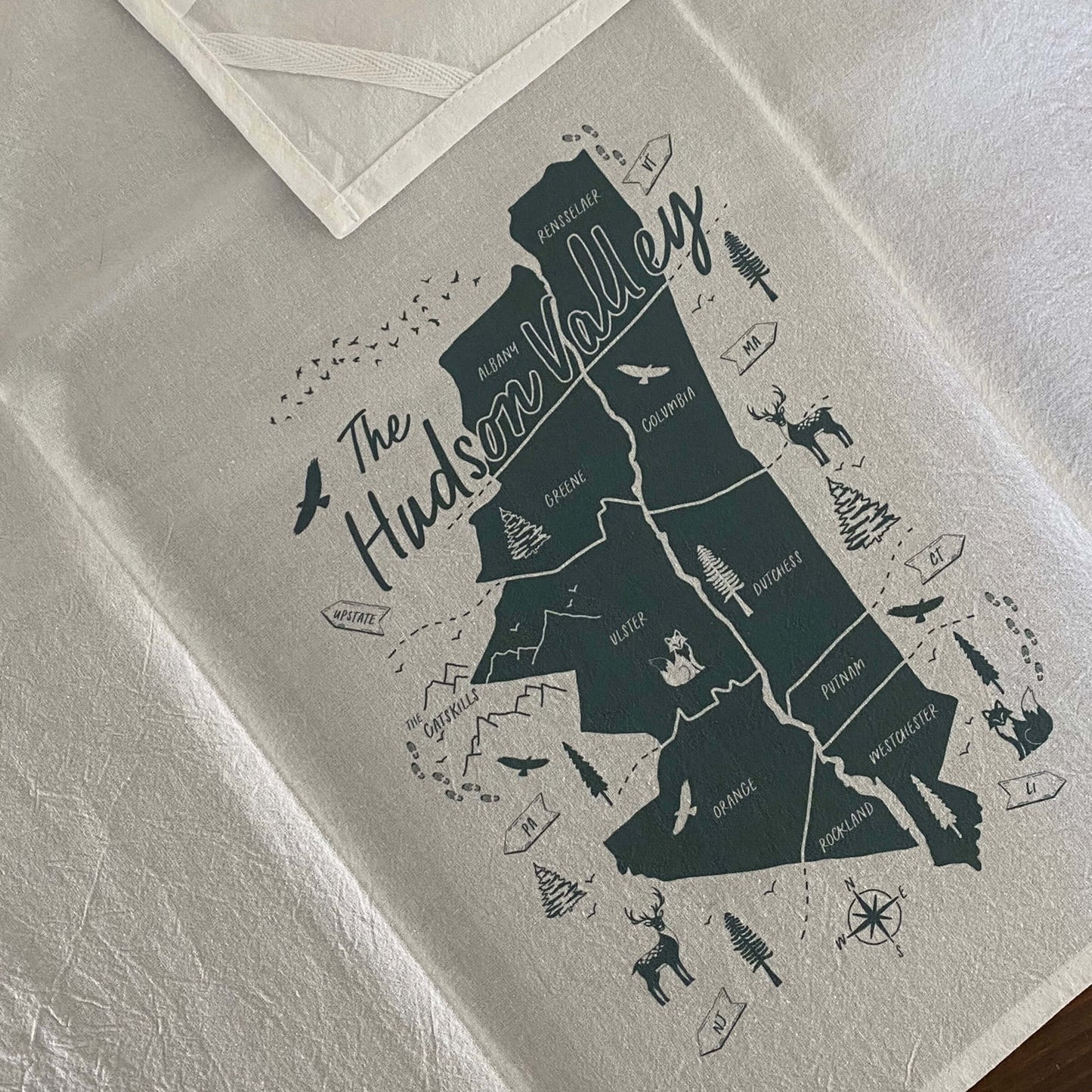 Hudson Valley Counties Tea Towel