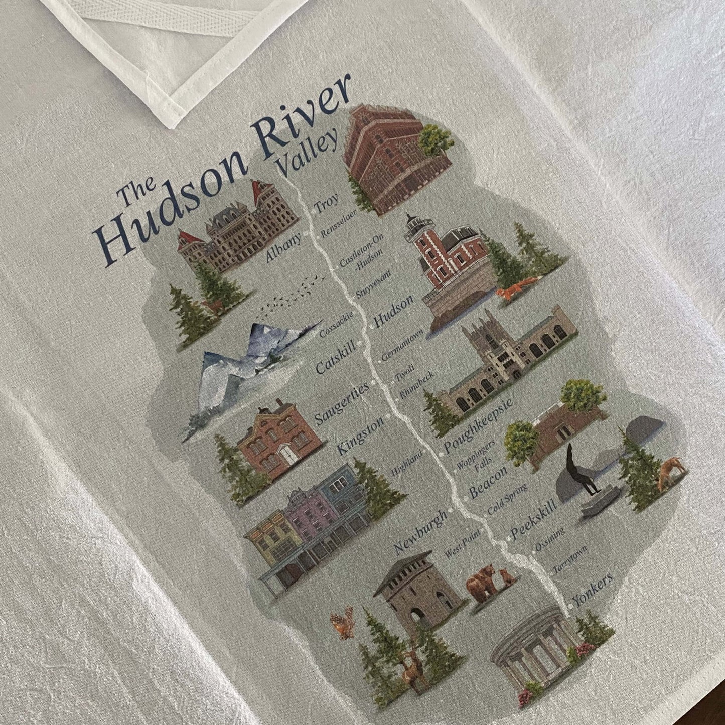 Hudson Valley Map Tea Towel