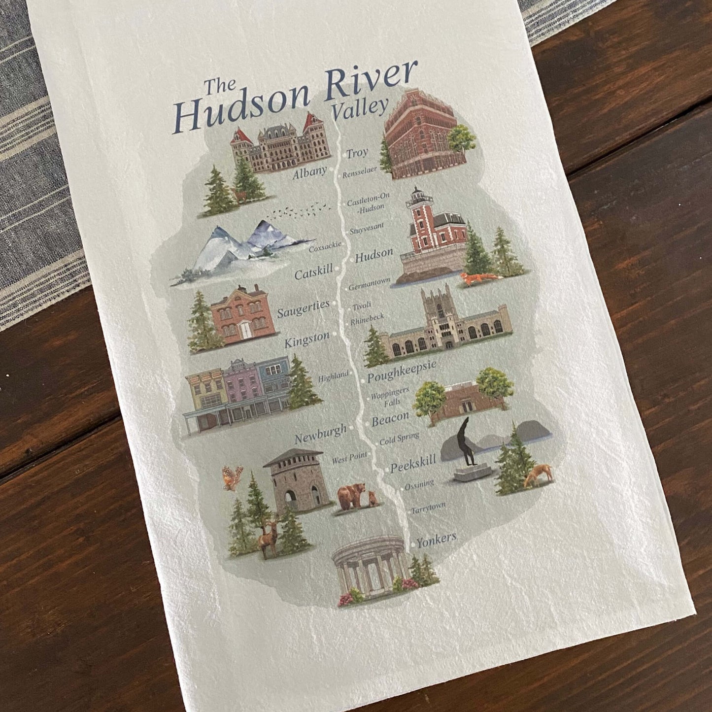 Hudson Valley Map Tea Towel