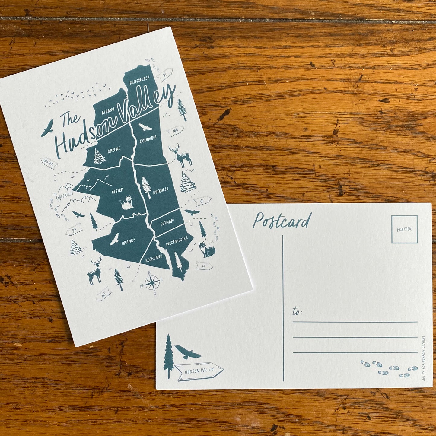 Hudson Valley Counties Postcard