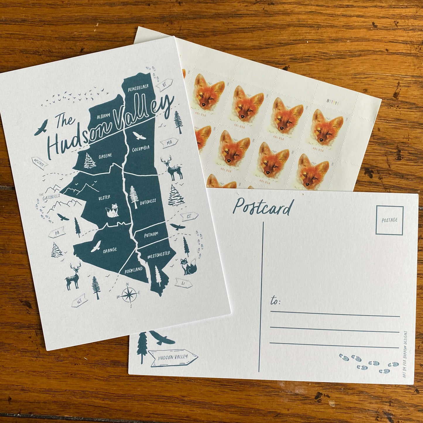 Hudson Valley Counties Postcard