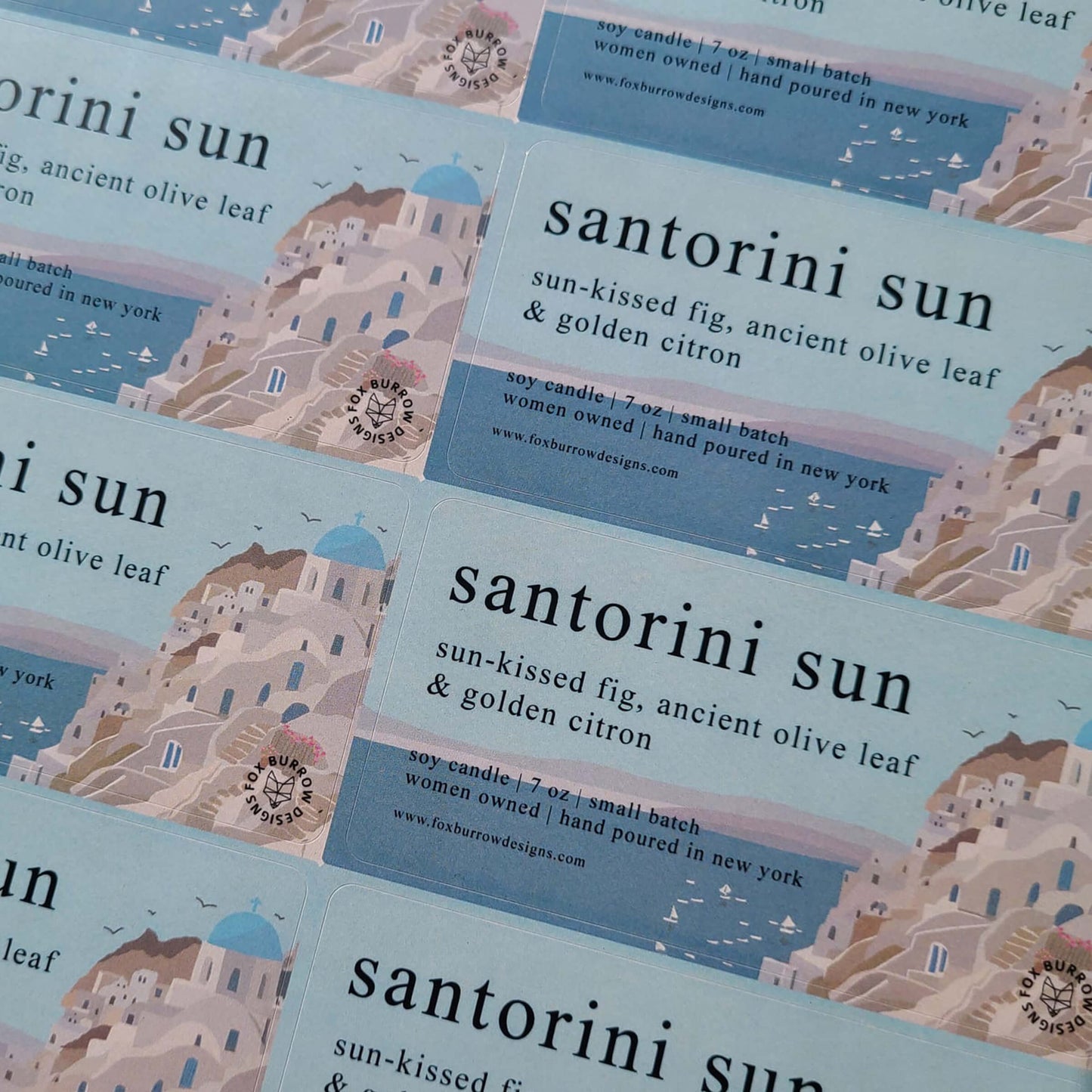 Santorini Sun Candle