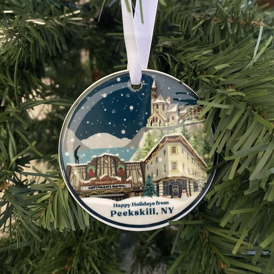 Peekskill Snowglobe Holiday Ornament