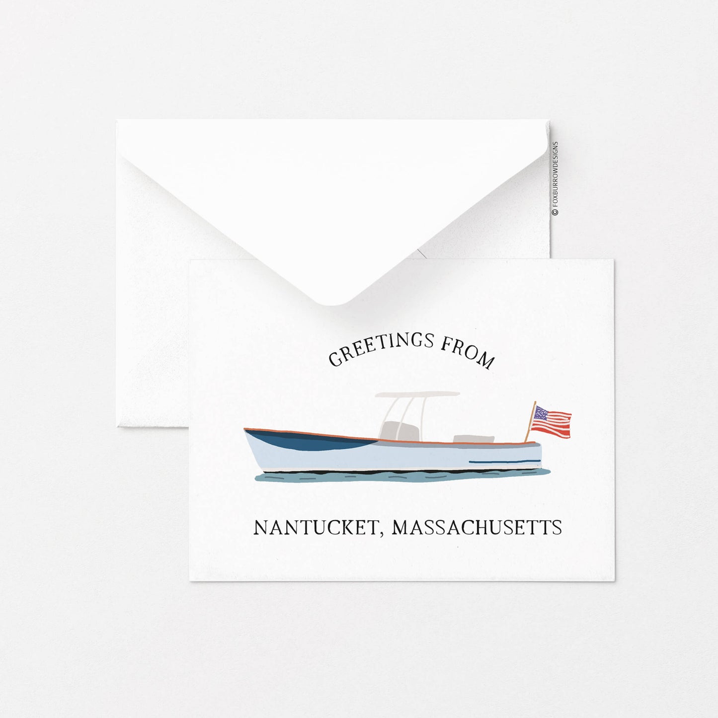 Nantucket Boat Greeting Card