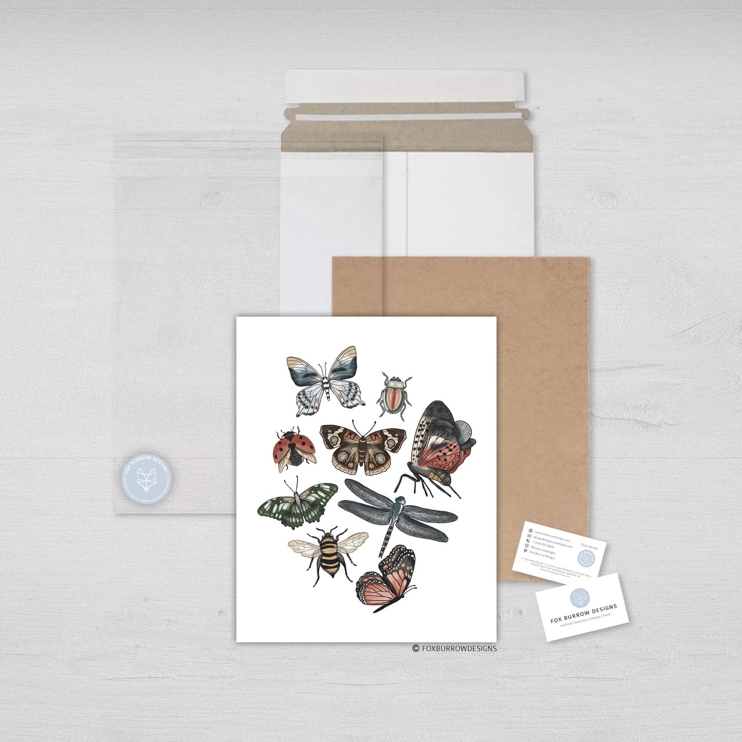 Bugs & Butterflies Art Print