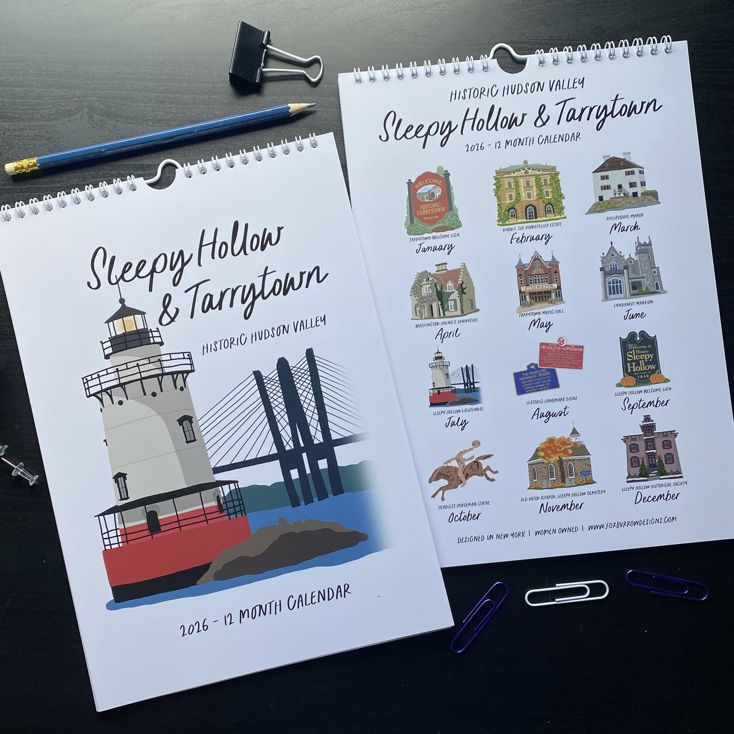 2026 Sleepy Hollow Tarrytown Calendar - 12 Month