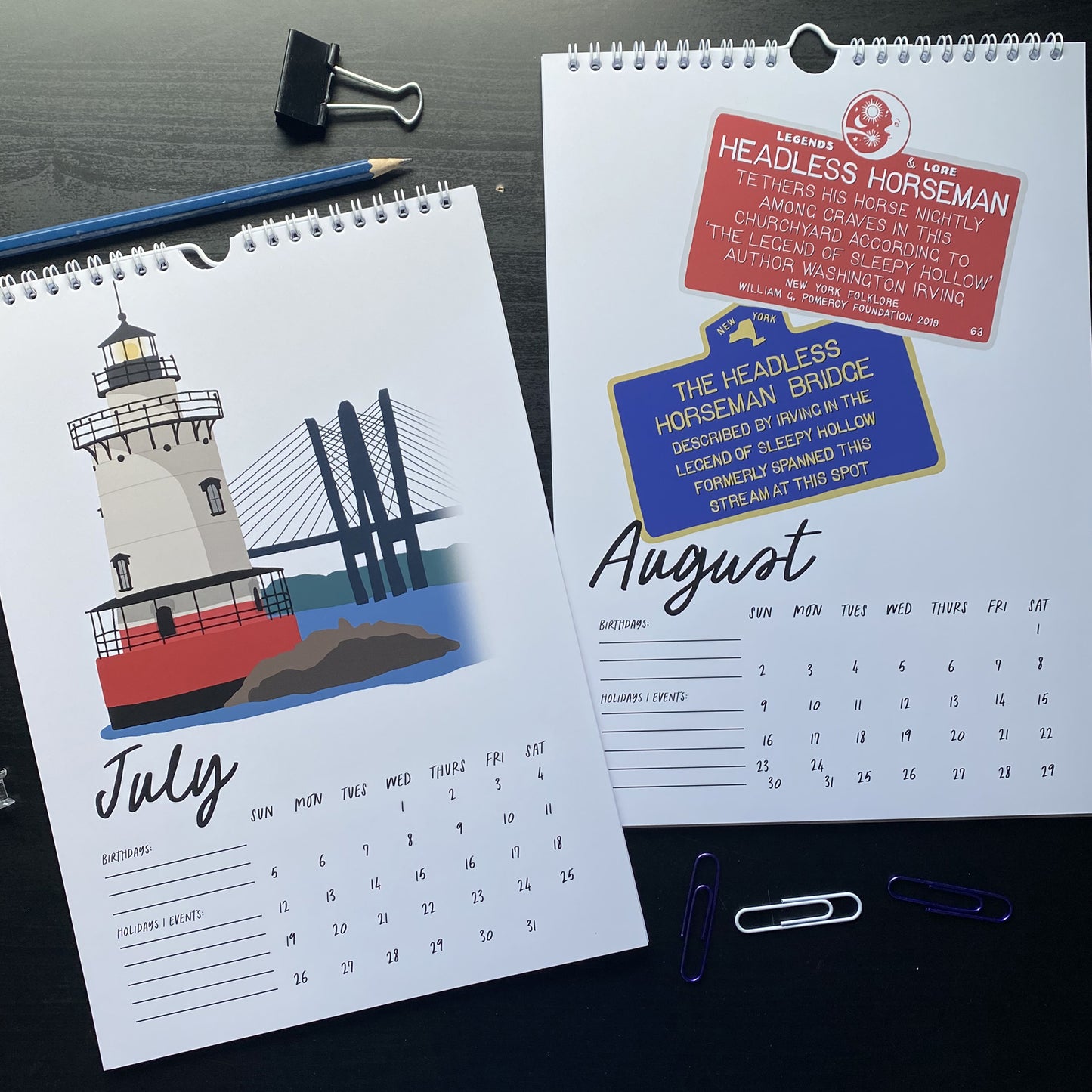 2026 Sleepy Hollow Tarrytown Calendar - 12 Month