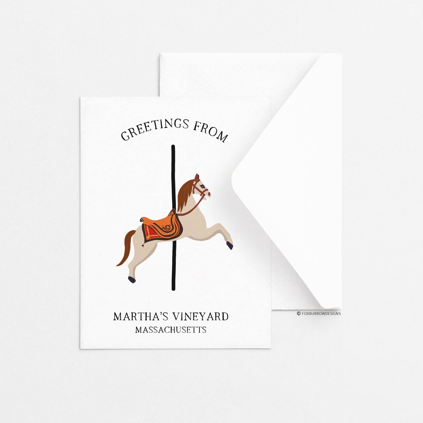 Martha's Vineyard Carousel Greeting Card