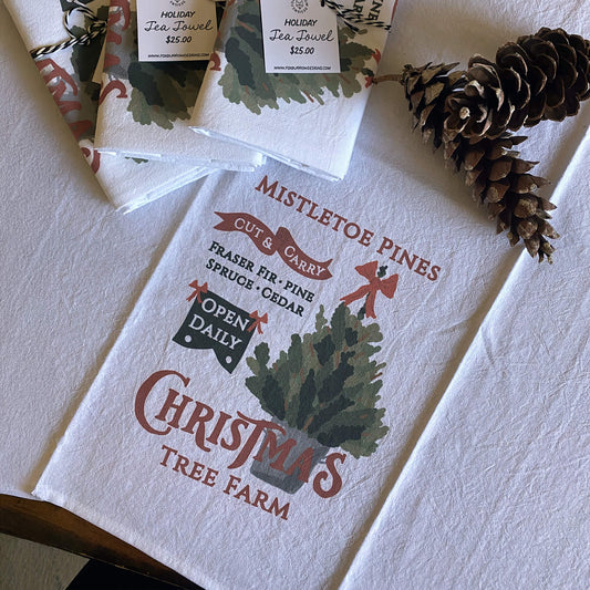 Christmas Tree Farm Tea Towel
