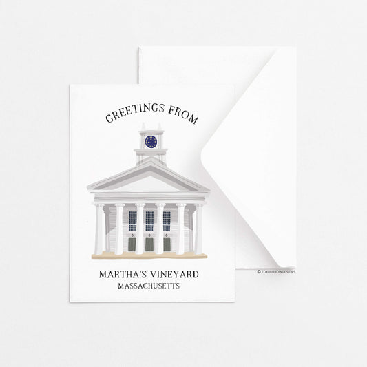 Martha's Vineyard Church Greeting Card