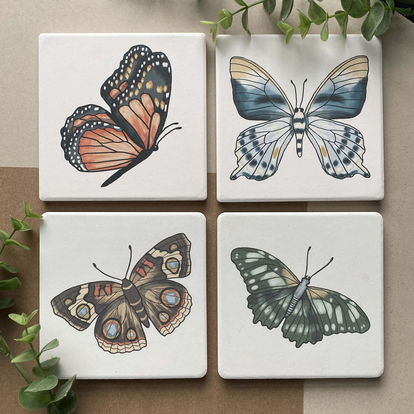 Butterfly Coasters Set of 4