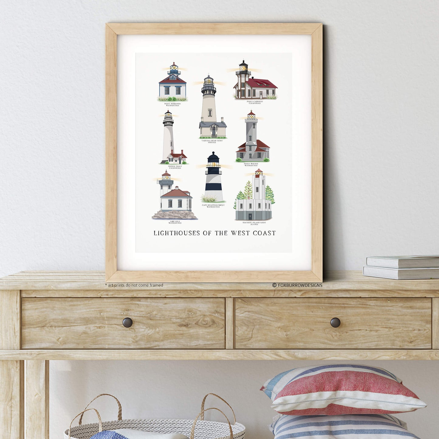 Lighthouses of the West Coast Poster