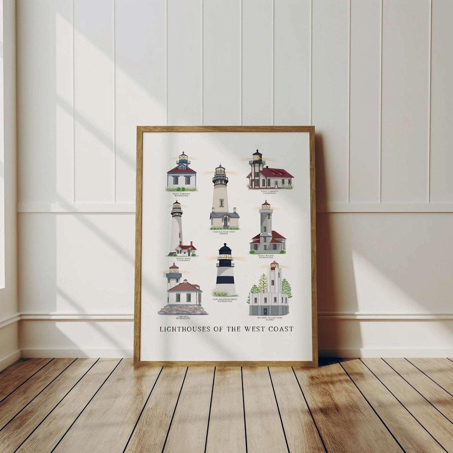 Lighthouses of the West Coast Poster