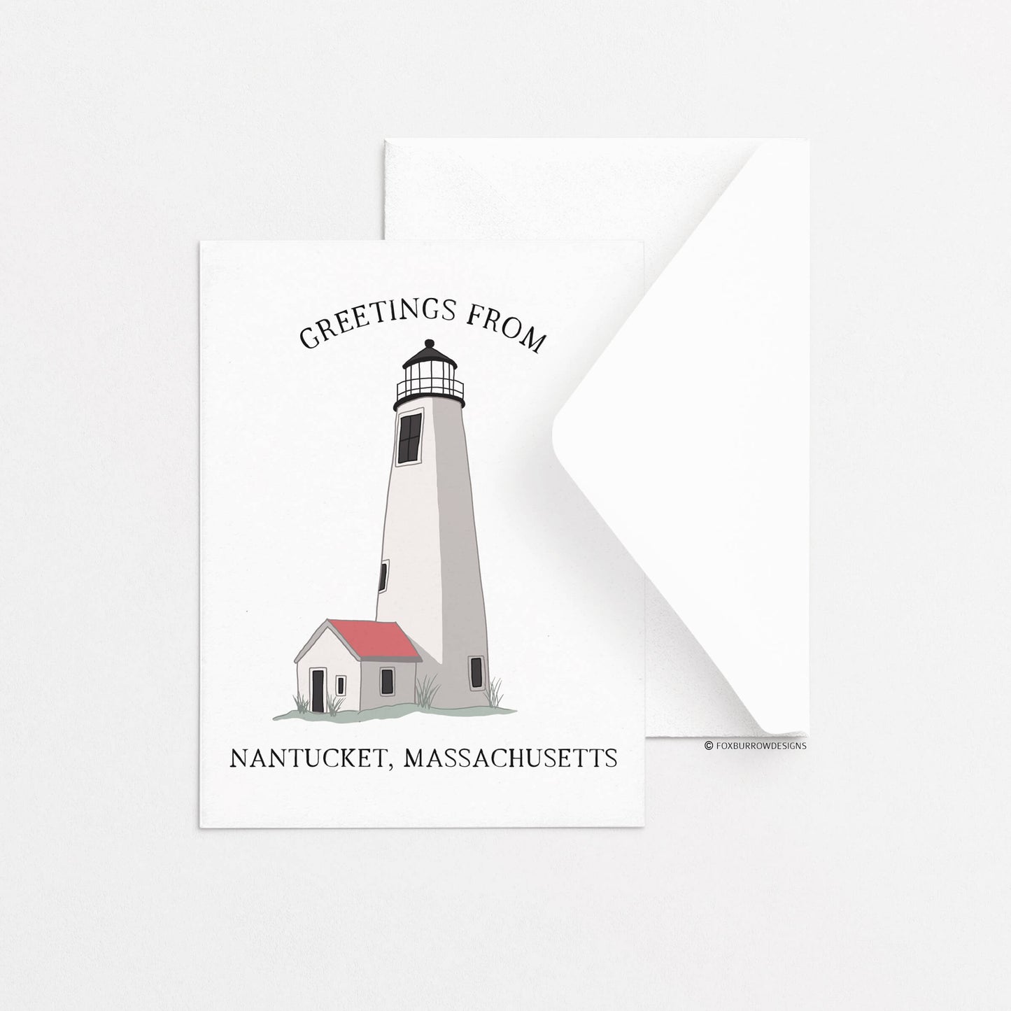 Nantucket Great Point Lighthouse Greeting Card