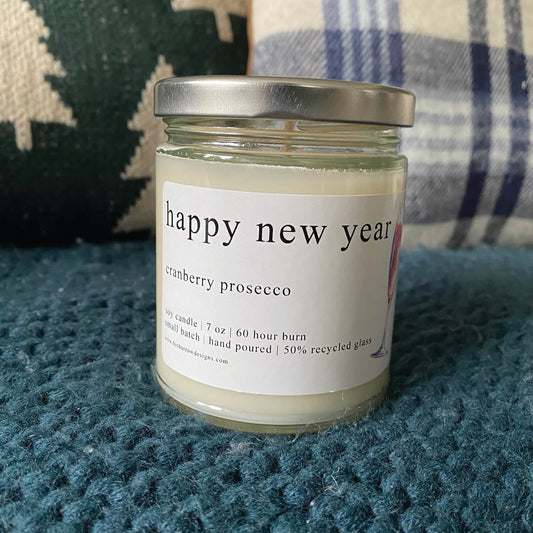 Happy New Year Candle