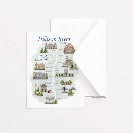 Hudson Valley Map Greeting Card