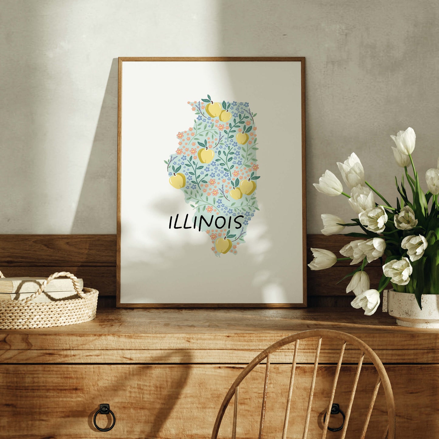 Illinois Art Print