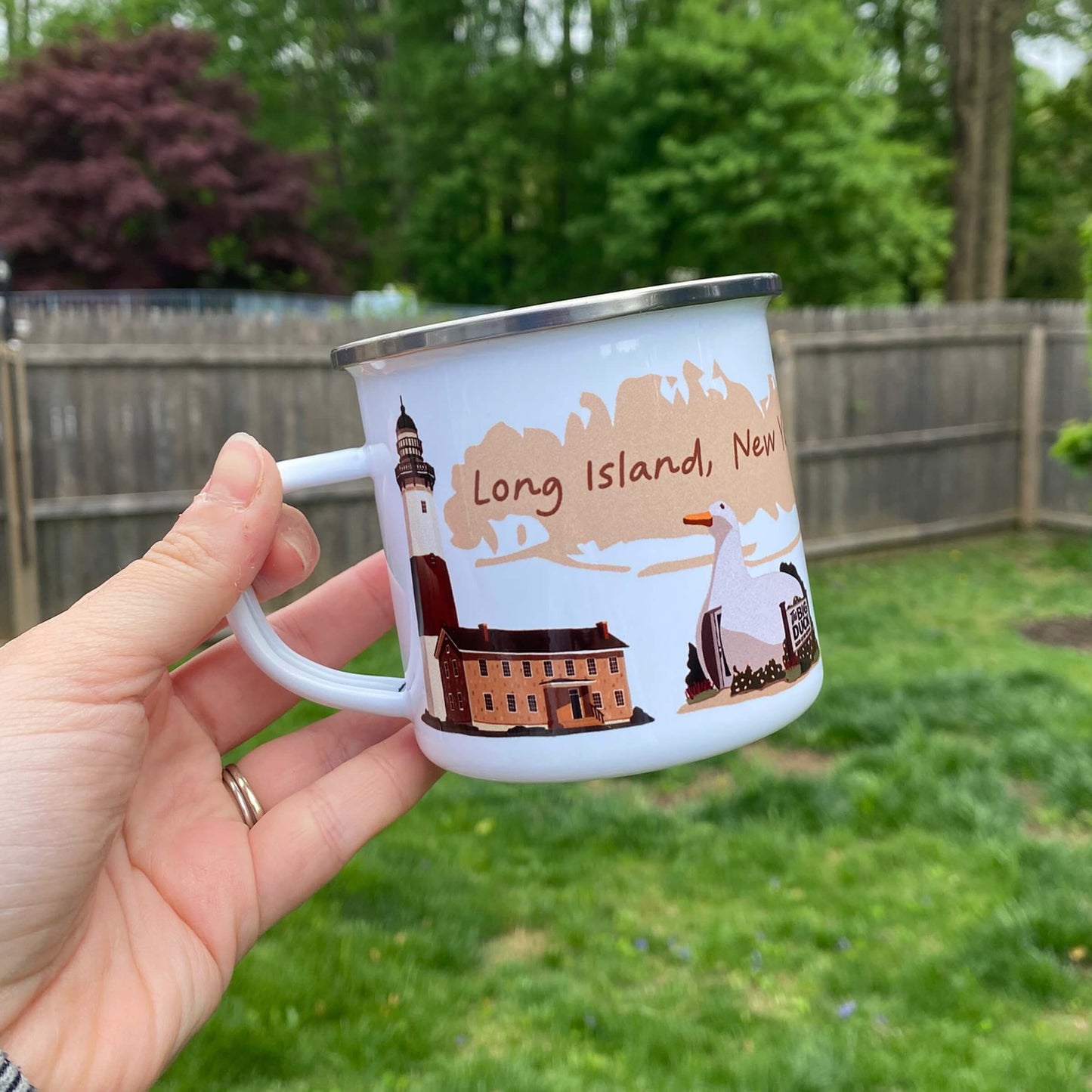 Long Island Landmarks Camper Mug