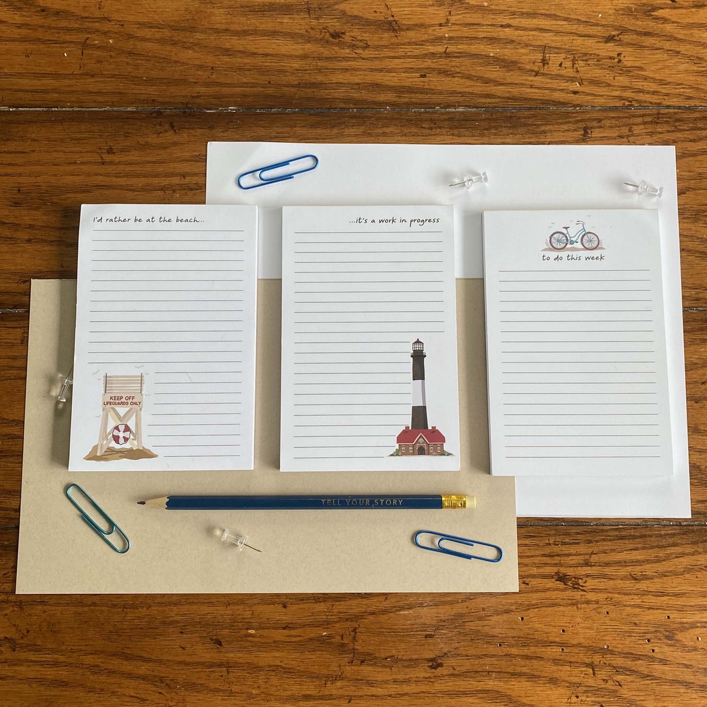 Long Island Notepad Trio