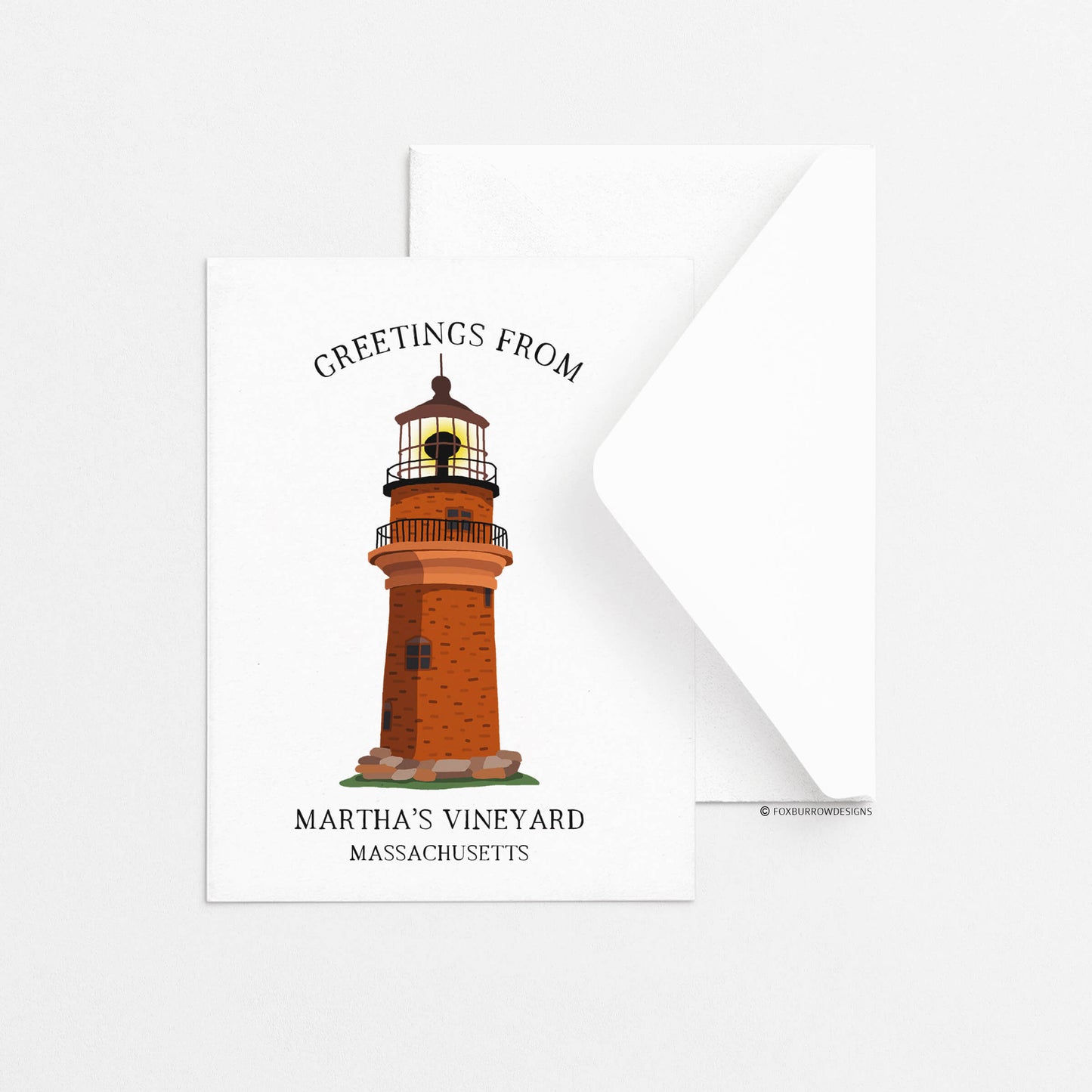 Martha's Vineyard Lighthouse Greeting Card