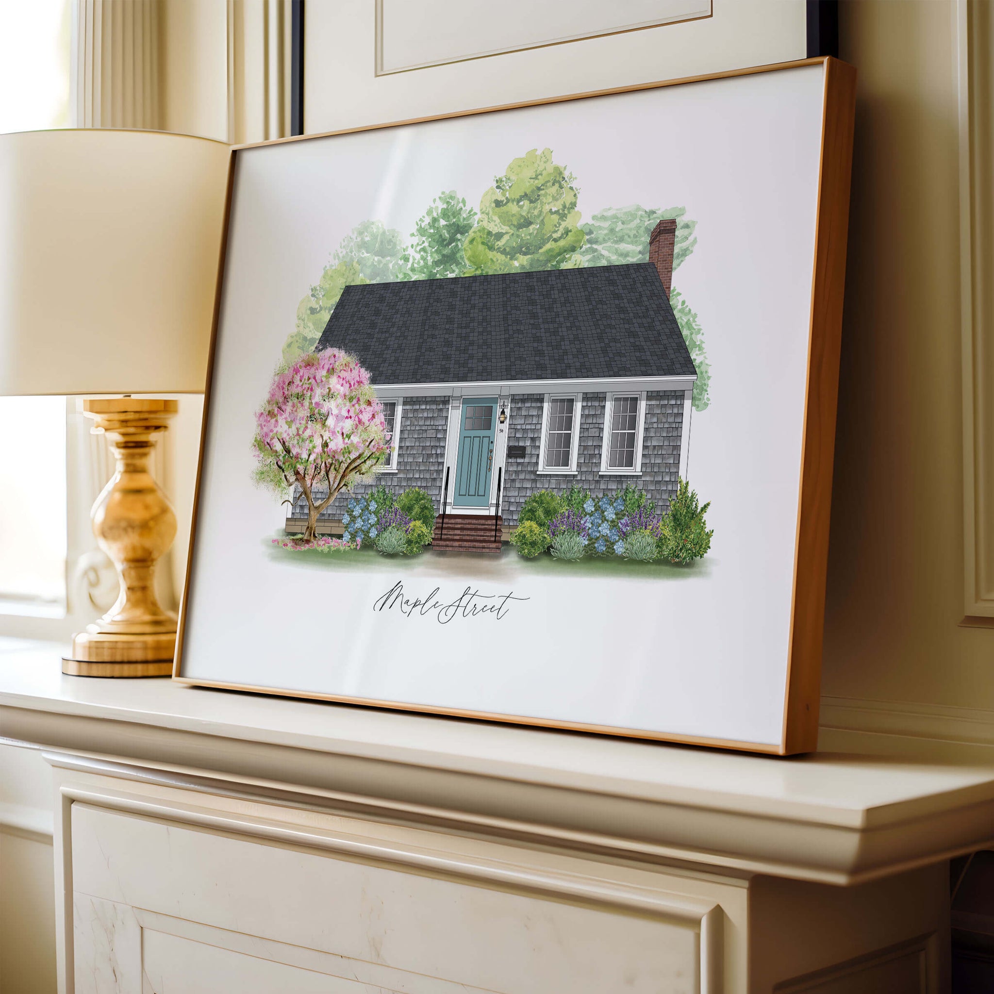 Custom Home Art Print – Fox Burrow Designs
