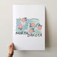 North Dakota Art Print