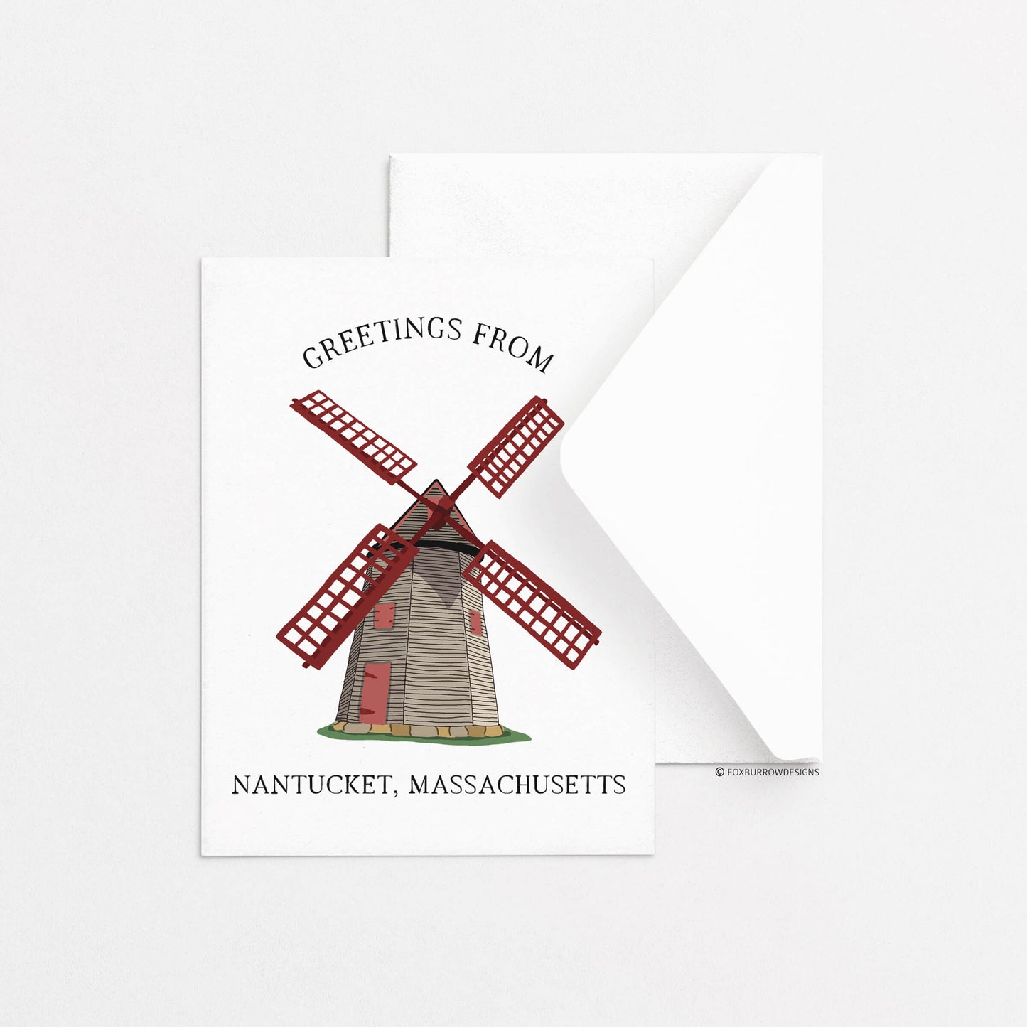 Nantucket Old Mill Greeting Card