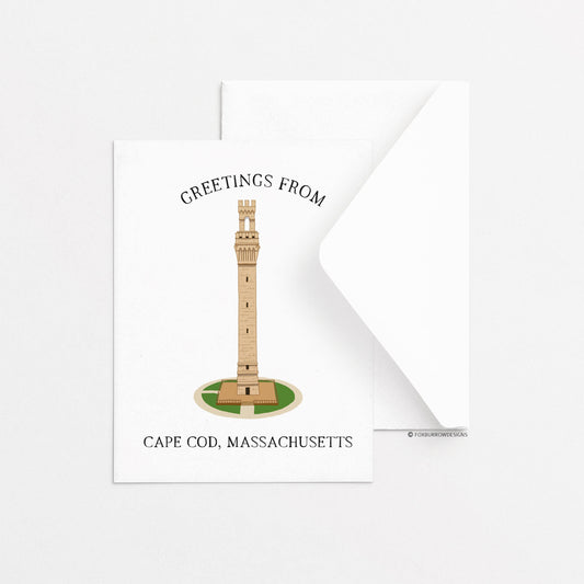 Cape Cod Pilgrim Monument Greeting Card