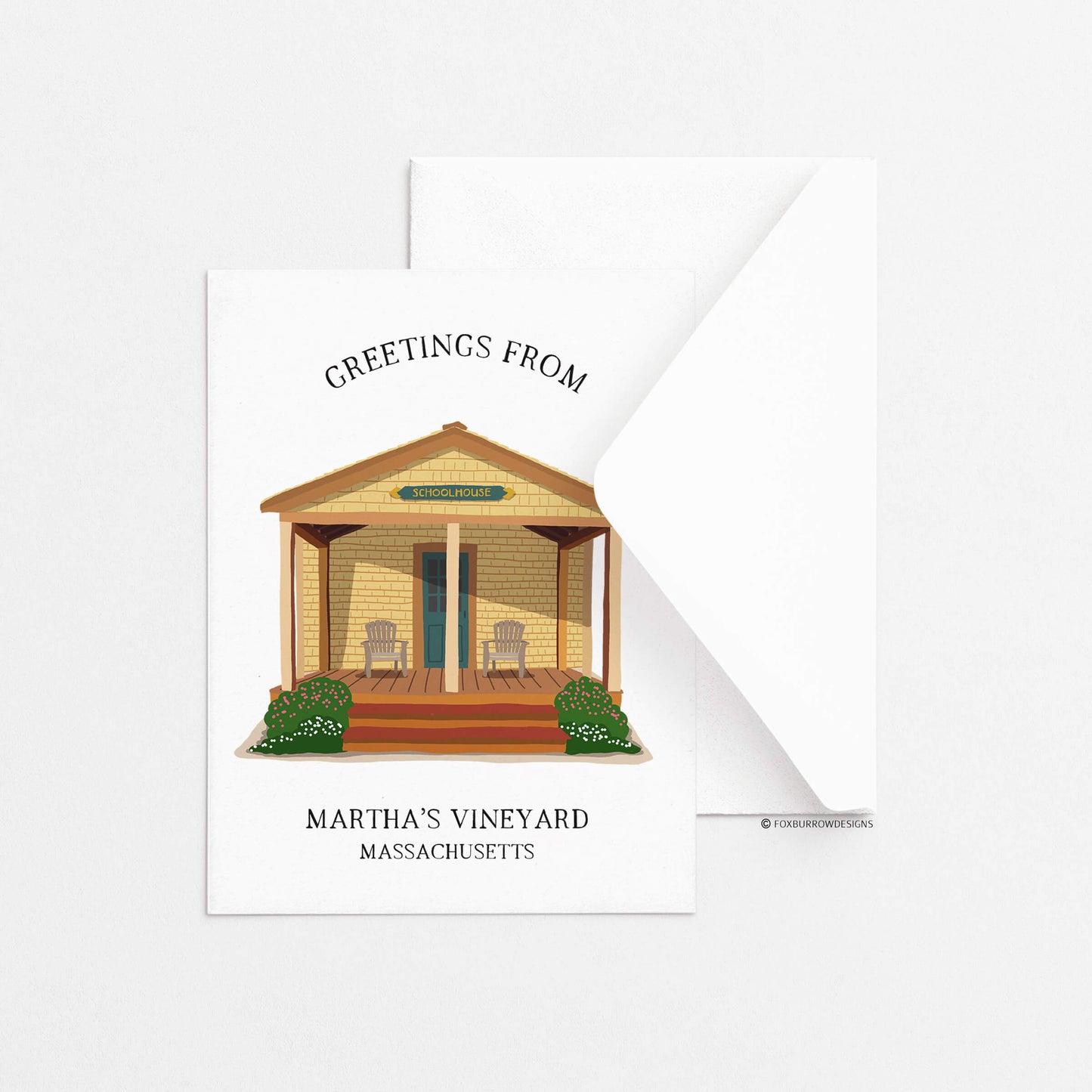 Martha's Vineyard Schoolhouse Greeting Card