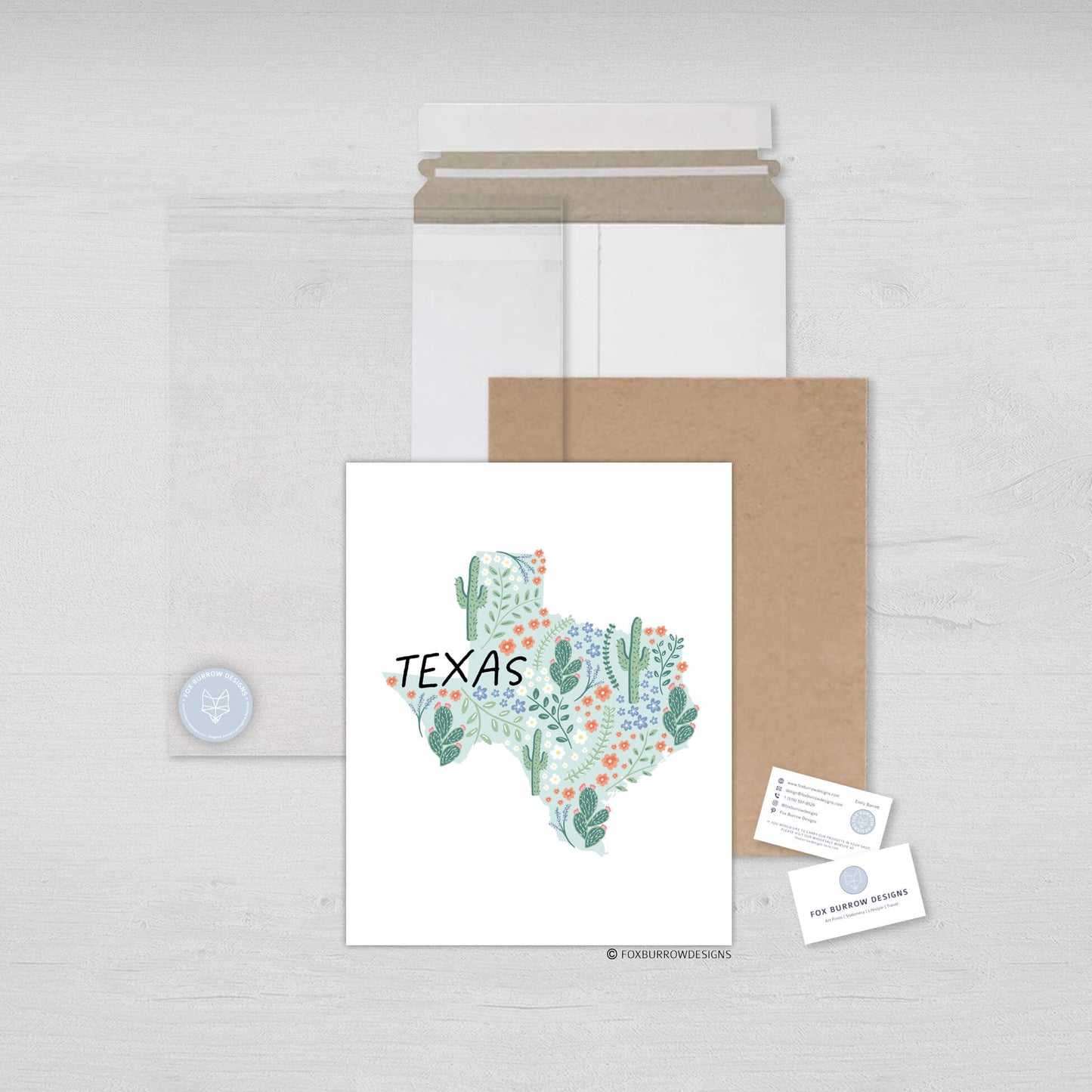 Texas Art Print