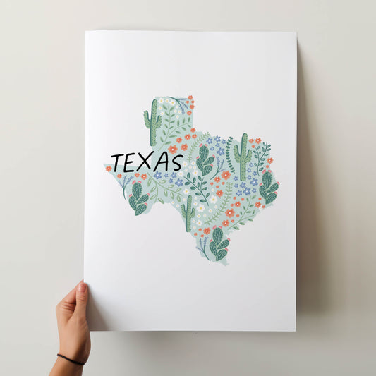 Texas Art Print