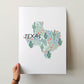 Texas Art Print