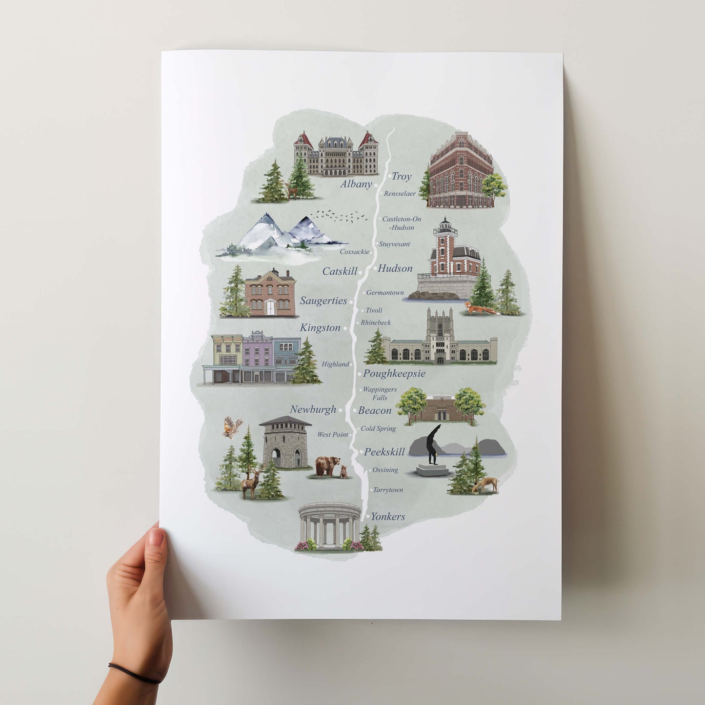 Hudson Valley Map Print