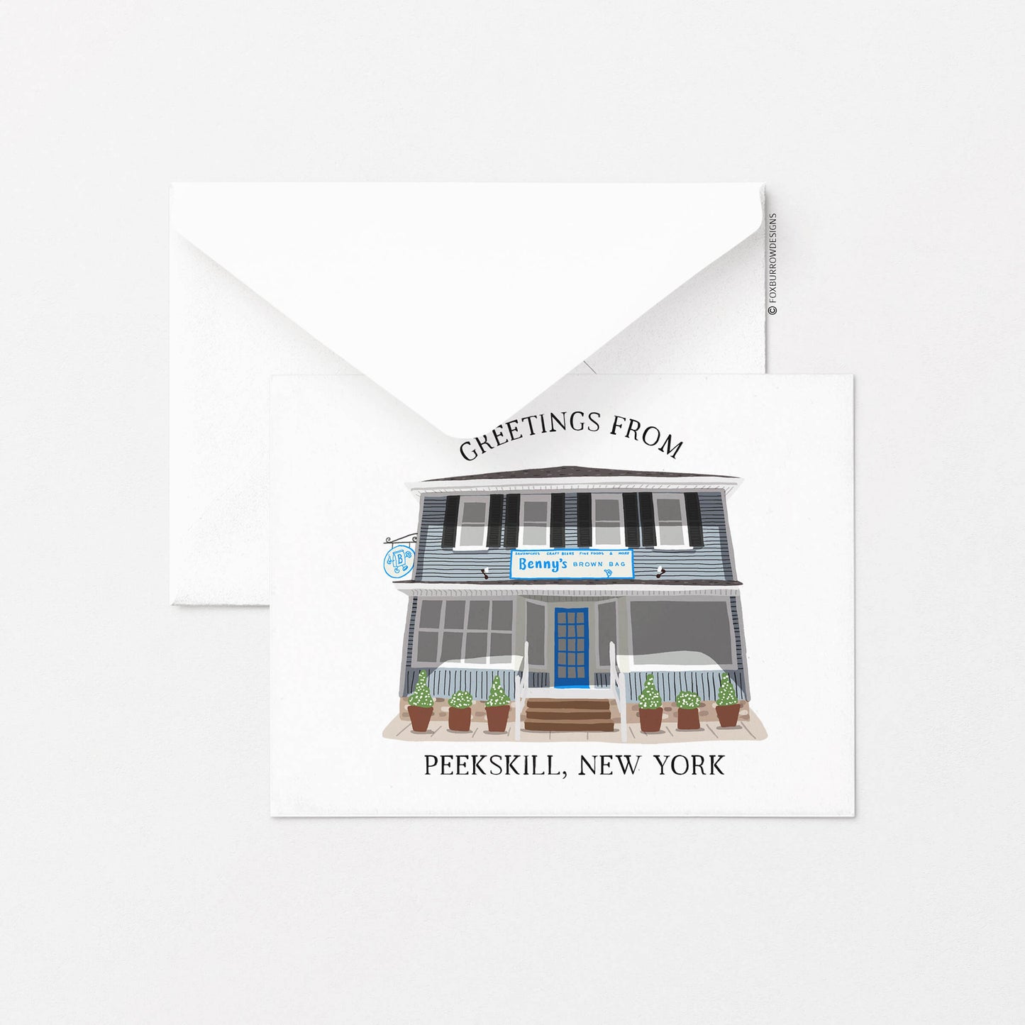 Peekskill Greeting Card - Benny's Brown Bag