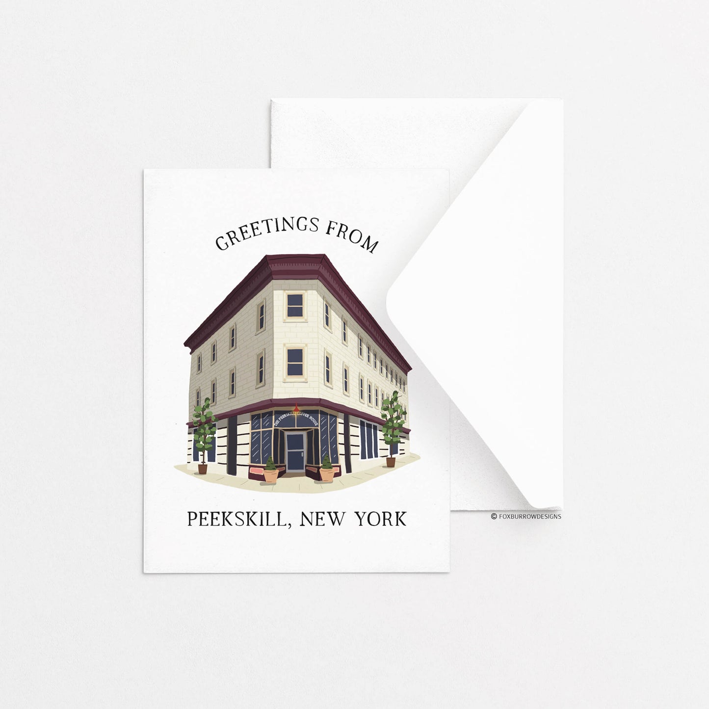 Peekskill Greeting Card - The Peekskill Coffeehouse