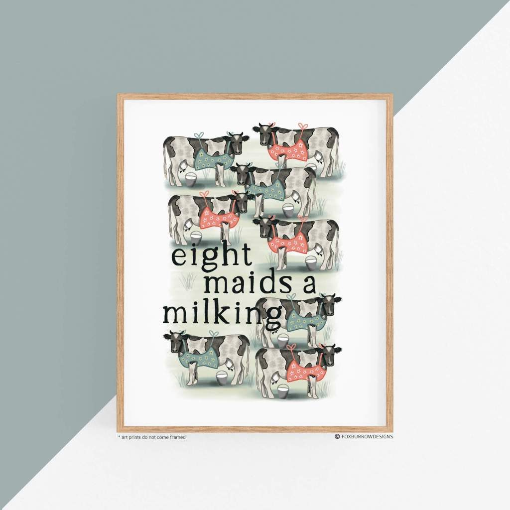 eight maids a milking