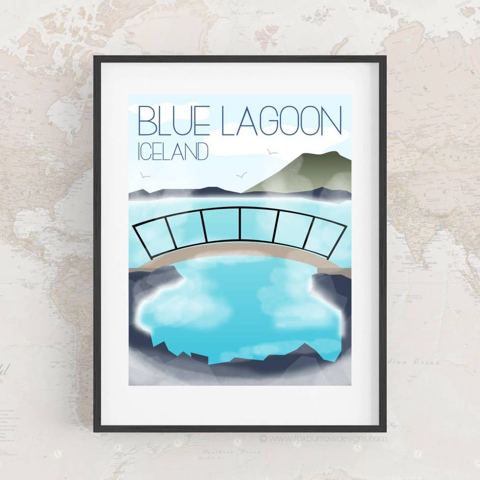 iceland travela art blue lagoon
