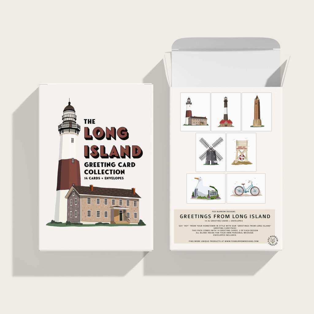 long island greeting card box