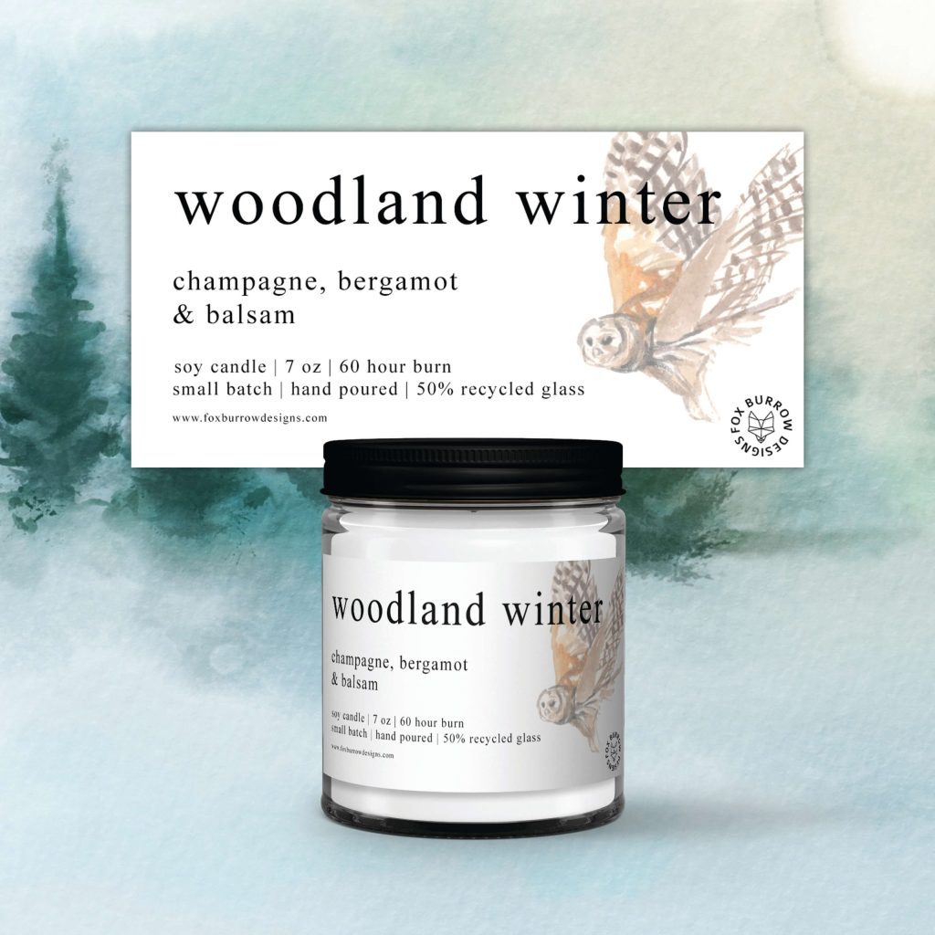 woodland winter candle